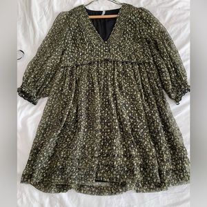 Urban Outfitters Olive Green Sparkly Dress